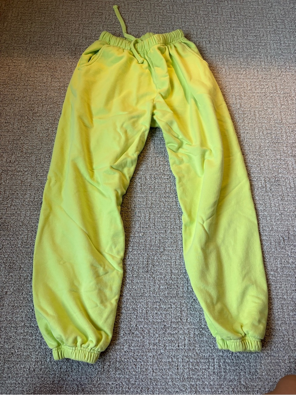 Daily Drills Neon Yellow Fleece Joggers